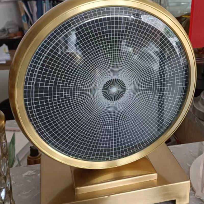 Moderner Übergangsstil Stoffschirm Eisenrunder Sockel 1-Licht Tischlampe für Schlafzimmer 