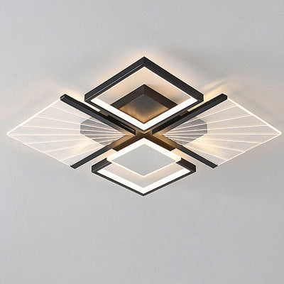 Modern Minimalist Creative Geometric Splicing Design LED Flush Mount Light