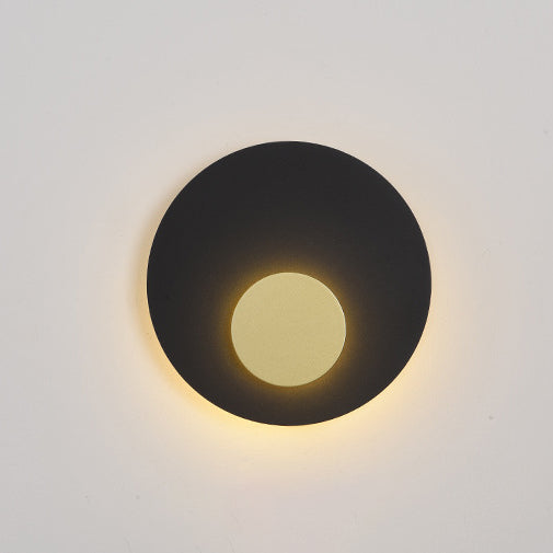 Moderne minimalistische Eisenrunde flache LED-Wandleuchte für das Schlafzimmer 