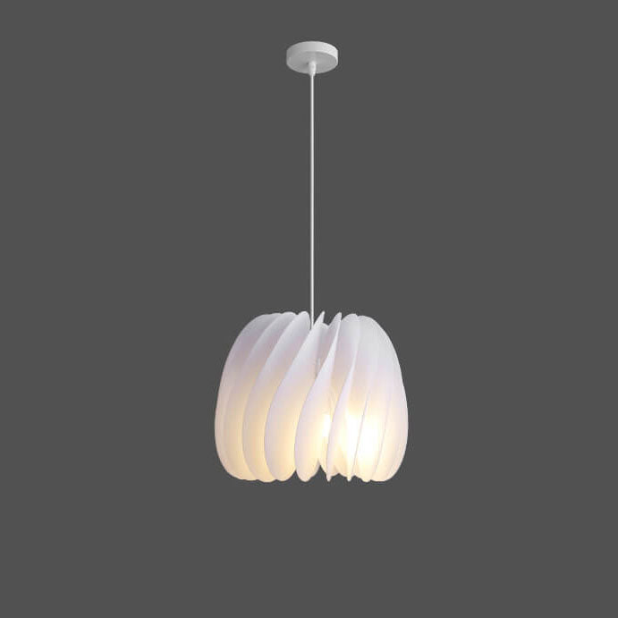 Modern Minimalist Pure White Iron Acrylic 1-Light Pendant Light