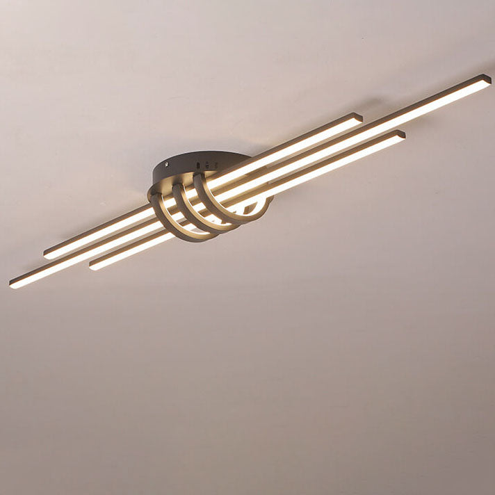 Modern Minimalist Long LED Flush Mount Lighting