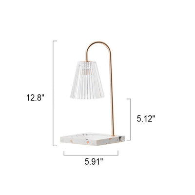 Minimalist Terrazzo Glass Shade 1-Light Melting Wax Table Lamp