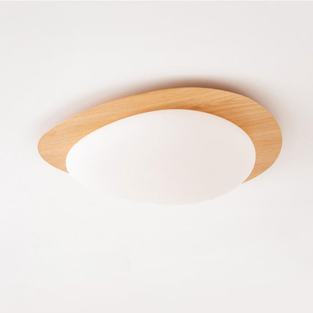 Nordic Eisen Holzmaserung Kiesel LED Deckenleuchte mit bündigem Abschluss 