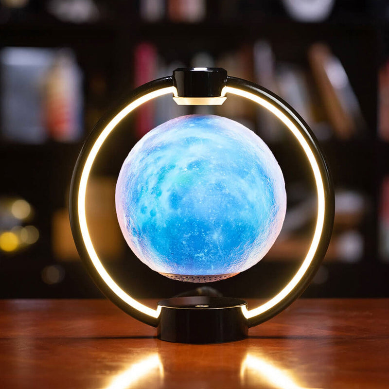Kreatives Maglev-Mond-Design LED Bunte Licht Nachttischlampe 