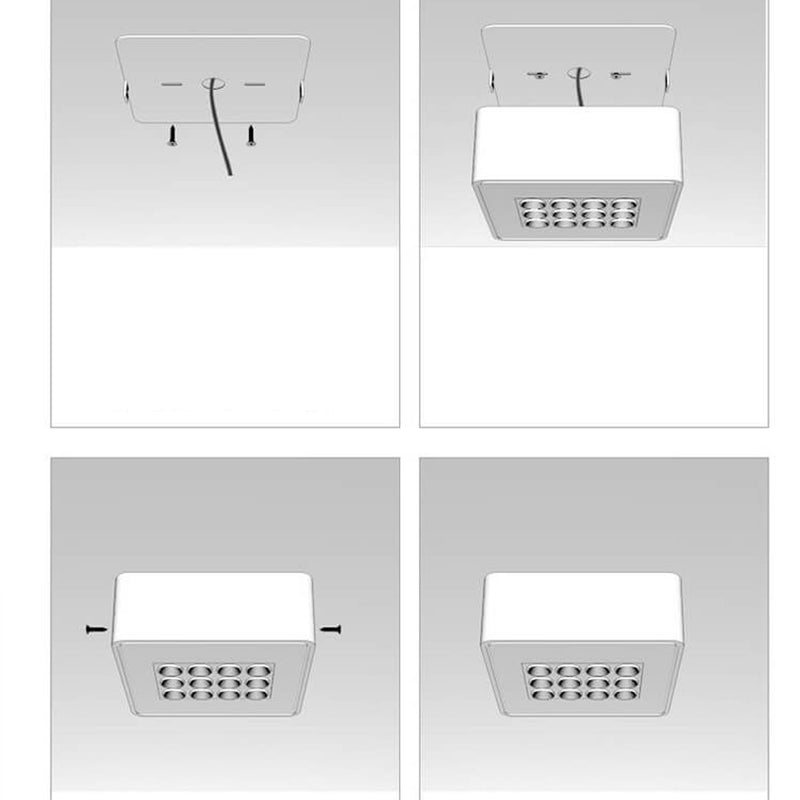 Minimalist Square Spotlight Downlight LED Flush Mount Ceiling Light
