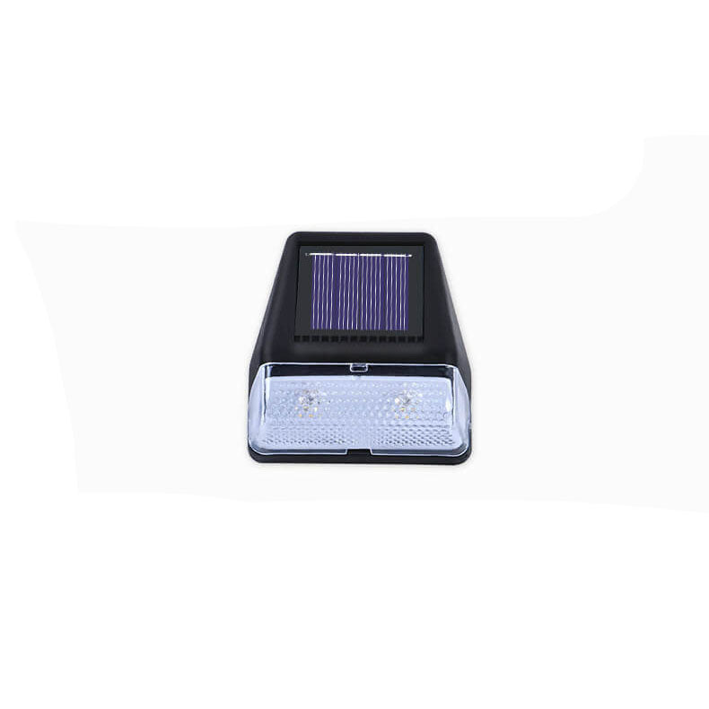 ضوء حائط حديقة فناء خارجي مقاوم للماء LED يعمل بالطاقة الشمسية بشكل مربع حديث 