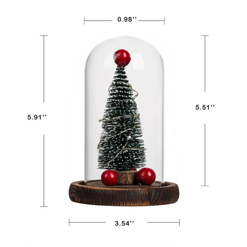 Weihnachtsbaum-Glasabdeckung LED-Nachtlicht-Tischlampe 