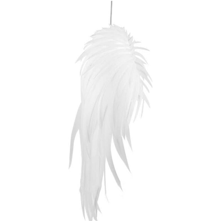 Lámpara colgante de 1 luz con alas de ángel de plumas de PVC estilo Art Déco moderno para sala de estar 