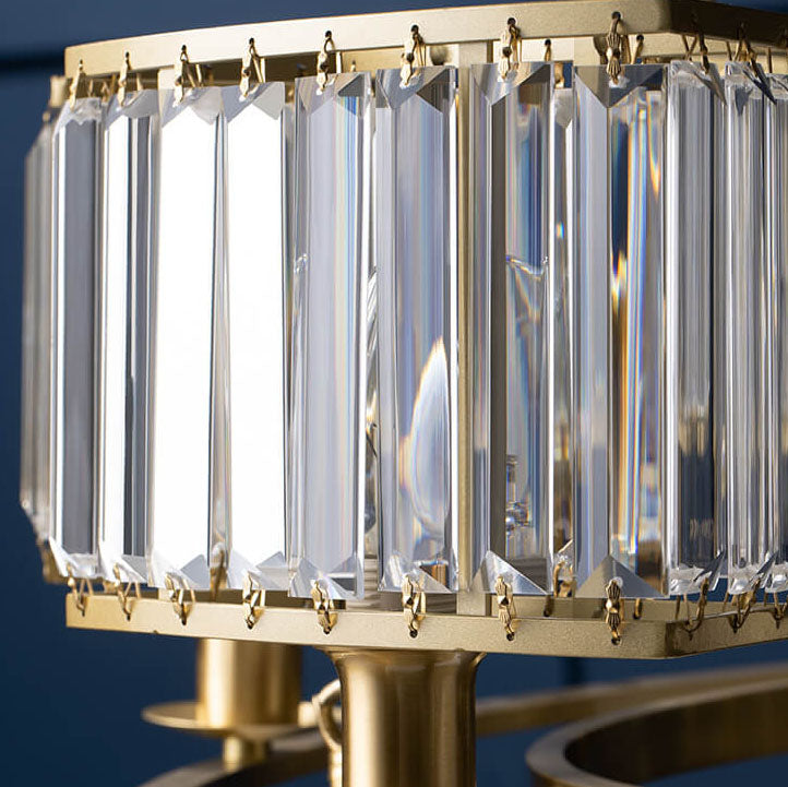 Modern Clear Crystal Cylinder Shade 3/6 Light Round Chandeliers