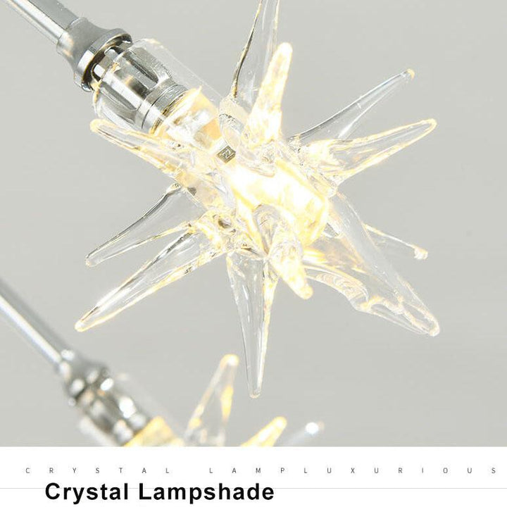Moderne Kristall 15-Licht Stern Eisblumen Schirm LED-Deckenleuchte 