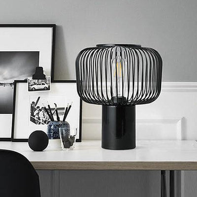Nordic Creative Metal Cage Shade 1-Light Table Lamp