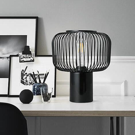Nordic Creative Metal Cage Shade 1-Light Table Lamp