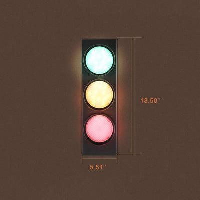 Industrial Creative Traffic Light Metal 3-Light LED Wall Sconce Lamp