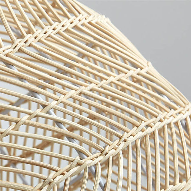 Rattan Weben 1-Licht Kuppel Pendelleuchte 