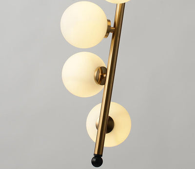 Modern Nordic Creative Glass Ball 6-Light Linear Chandelier