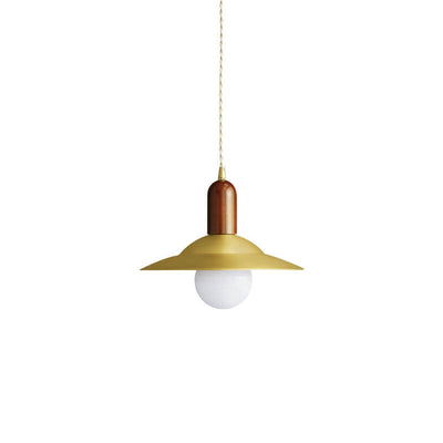 Nordic Vintage Brass Flared 1-Light Pendant Light