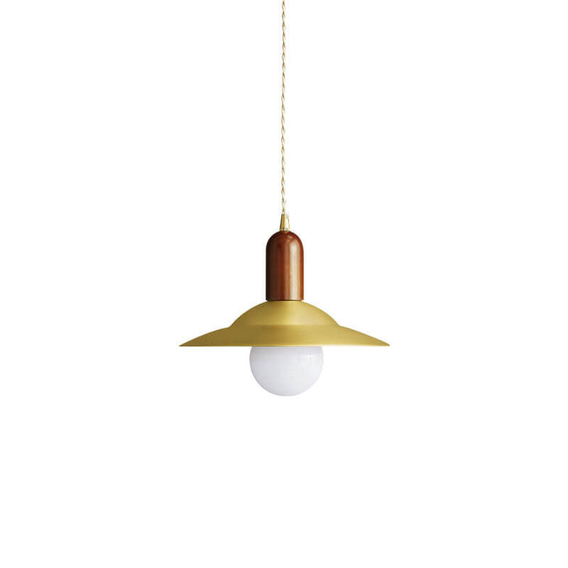 Nordic Vintage Brass Flared 1-Light Pendant Light