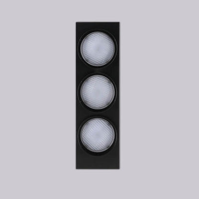 Applique murale LED à 3 lumières en métal créatif industriel pour feu de signalisation 