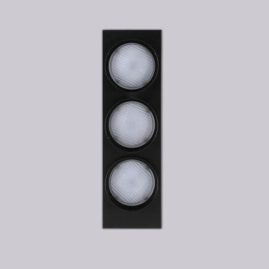 Applique murale LED à 3 lumières en métal créatif industriel pour feu de signalisation 