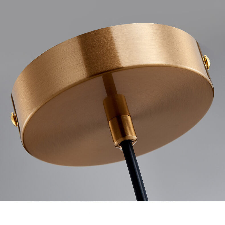 Modern Minimalist Round Dark Green Iron Glass 1-light Long Jar Pendant Lamp For Bedroom