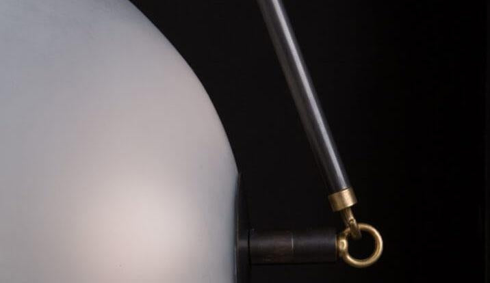 Lámpara colgante LED de vidrio de orbe dividido moderno retro de 2 luces 