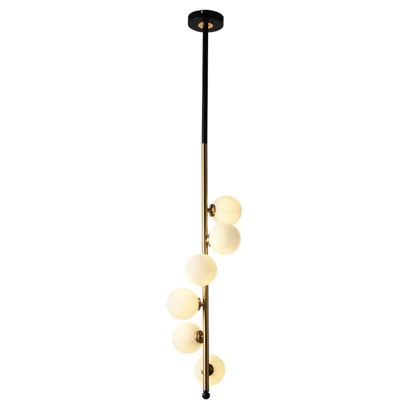 Modern Nordic Creative Glass Ball 6-Light Linear Chandelier