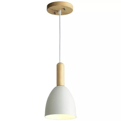 Nordic Log Dome Macaron 1-Light Pendant Light