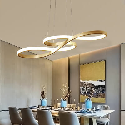 Moderne doppelseitige Twist 1-Licht-LED-Kronleuchter 