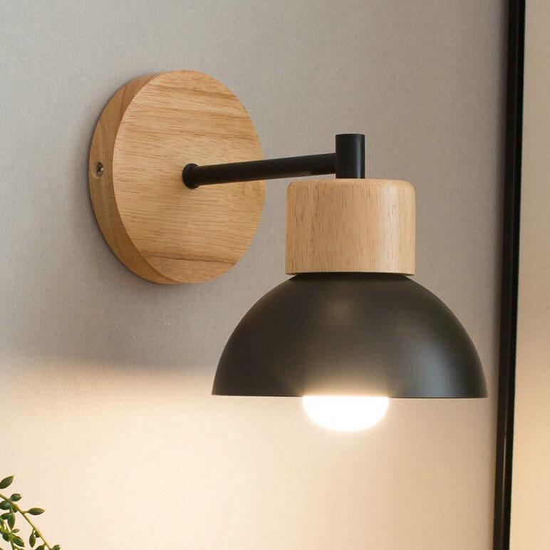 Nordic Holz Metall 1-Licht Wandleuchte Lampen 