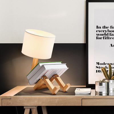 Modern Fabric Robot 1-Light Adjustable Table Lamps