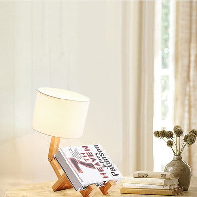 Modern Fabric Robot 1-Light Adjustable Table Lamps