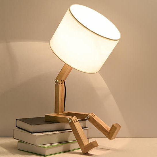 Modern Fabric Robot 1-Light Adjustable Table Lamps