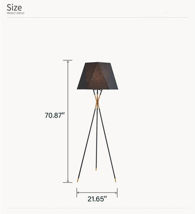 Lampenschirm aus Stoff 1-Licht Geometric Tripod Standing Stehlampen 