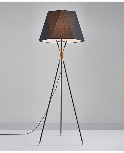Fabric Lampshade 1-Light Geometric Tripod Standing Floor Lamps