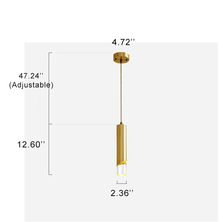 ضوء قلادة LED أسطواني طويل بسيط 1 