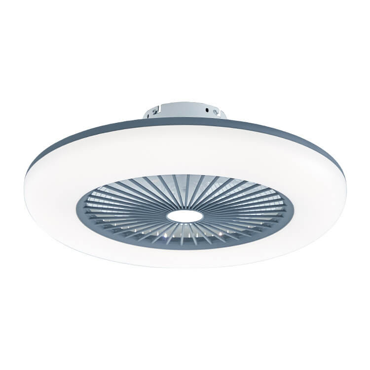 Modern Acrylic Ceiling Fan 1-Light LED Semi-Flush Mount Lighting