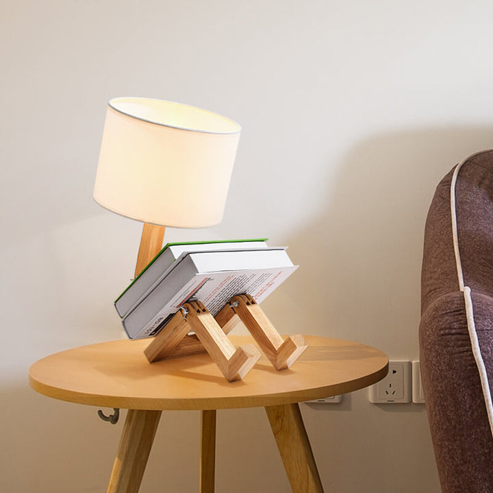 Modern Fabric Robot 1-Light Adjustable Table Lamps