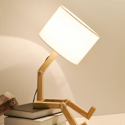 Modern Fabric Robot 1-Light Adjustable Table Lamps