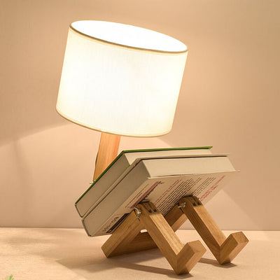 Modern Fabric Robot 1-Light Adjustable Table Lamps