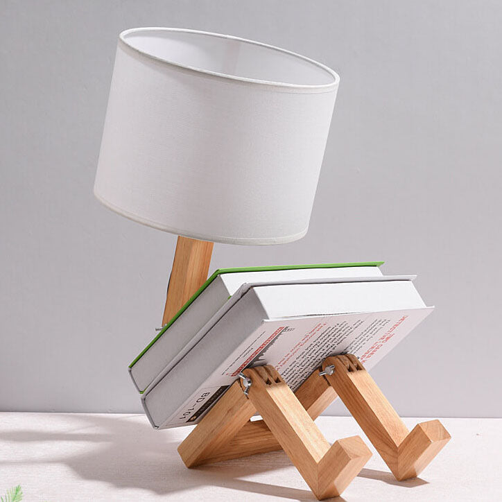 Modern Fabric Robot 1-Light Adjustable Table Lamps