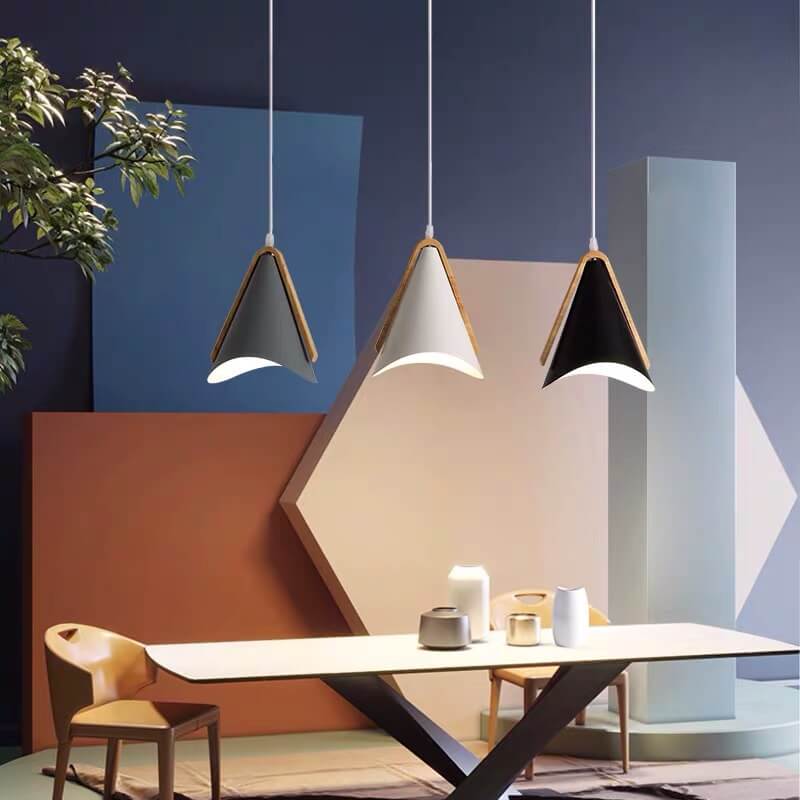 Suspension Luminaire Nordique Simple Cône à 1 Lumière 