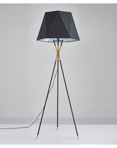 Fabric Lampshade 1-Light Geometric Tripod Standing Floor Lamps