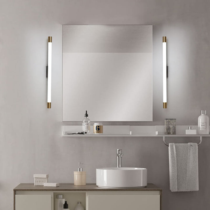 Lampes murales à LED en aluminium linéaire cylindre moderne pour miroir 