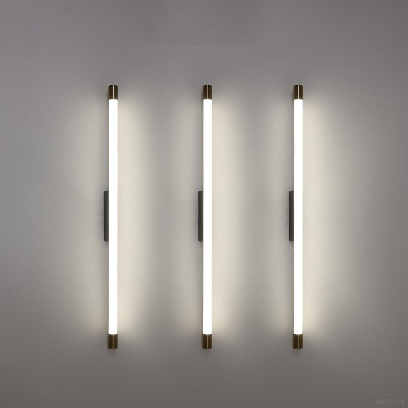 Lampes murales à LED en aluminium linéaire cylindre moderne pour miroir 