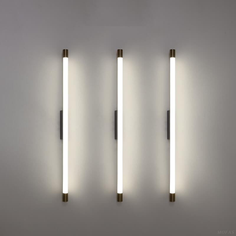 Modern Cylinder Linear Aluminum LED Mirror Front Light Wall Sconce Lamps