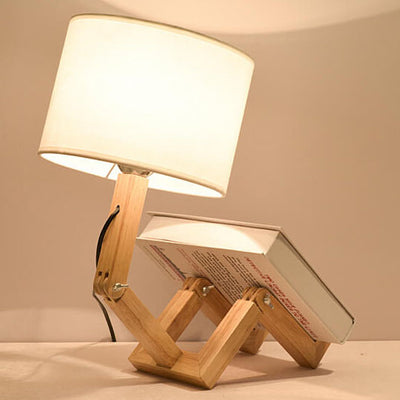 Modern Fabric Robot 1-Light Adjustable Table Lamps