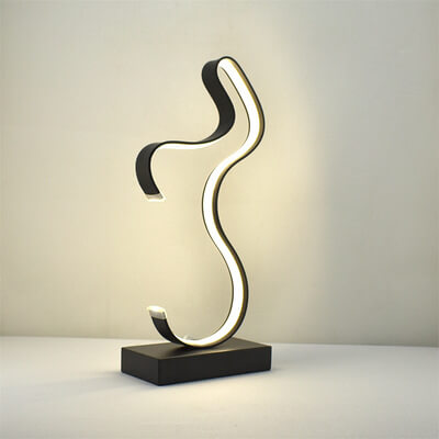 Minimalist Bending Line 1-Light LED Table Lamps