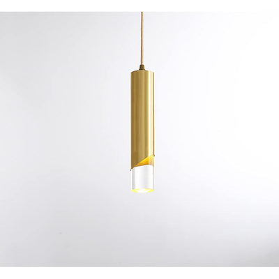 Simple 1-Light Long Cylinder LED Pendant Light