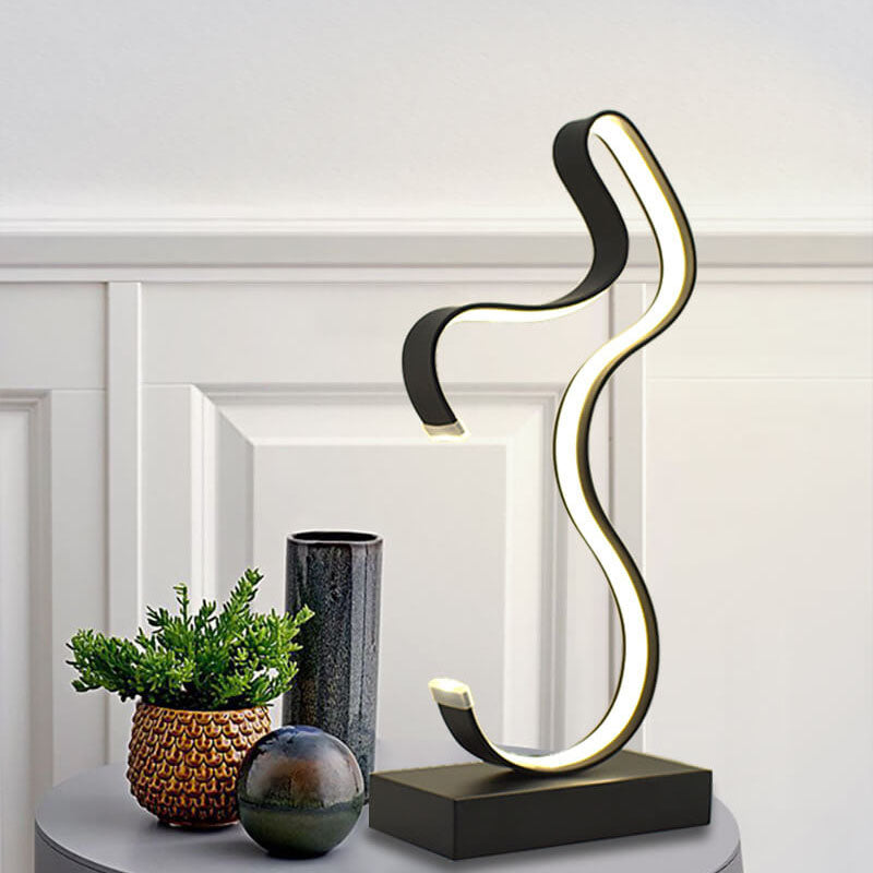 Minimalist Bending Line 1-Light LED Table Lamps