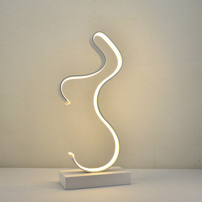 Minimalist Bending Line 1-Light LED Table Lamps